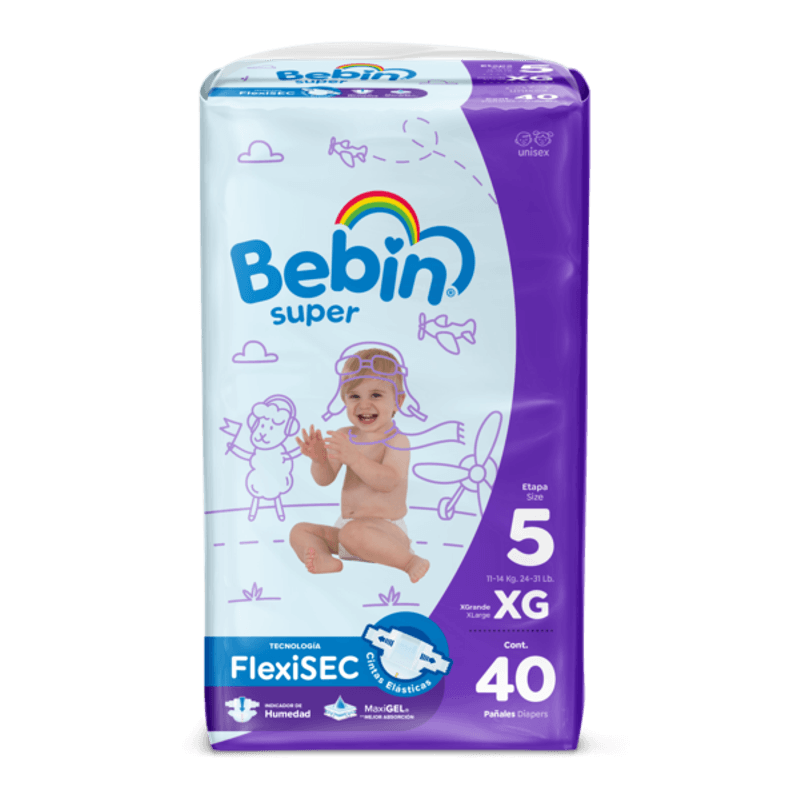 Bebin Super Talla 5 40 pañales